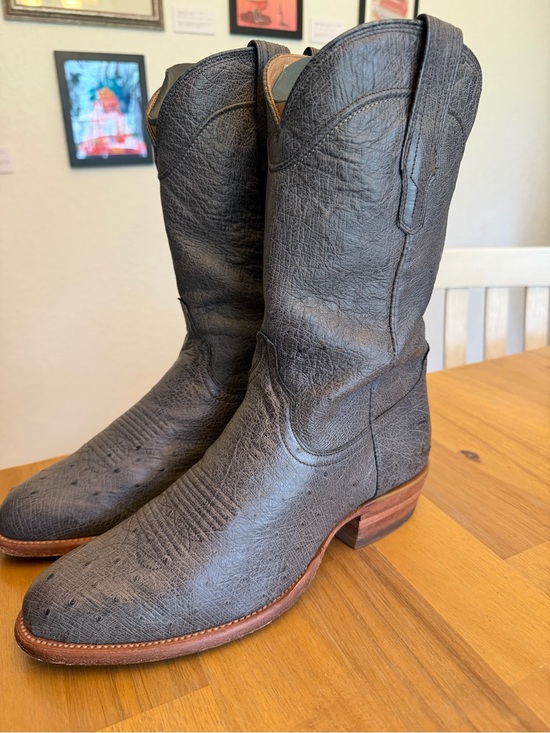 Tecovas Other - Tecovas The Jasper Smooth Ostrich grey western cowboy boots round toe